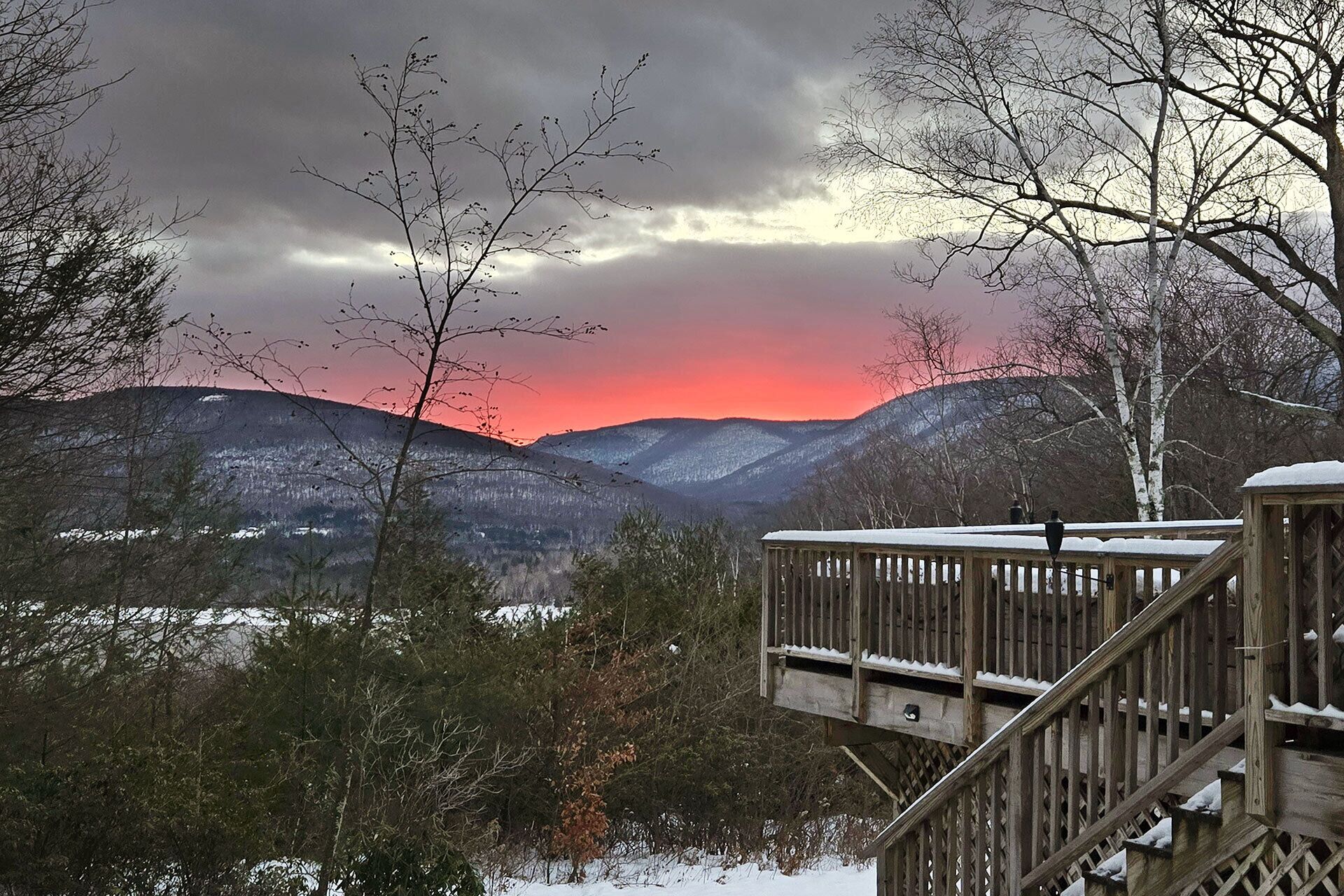 Blick von der Unterkunft