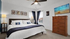6 habitaciones, tabla de planchar con plancha y cuna de viaje