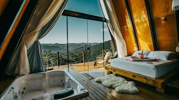 Cabin, 1 Queen Bed, Non Smoking, Jetted Tub | Mountain view