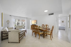 Family Condo, 3 Bedrooms | Living area | 50-inch flat-screen TV with cable channels