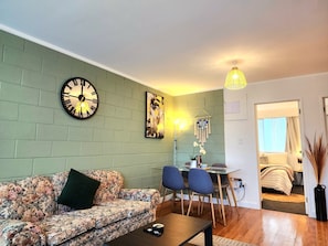 City Apartment | Living area | 55-inch Smart TV with digital channels - CQN's (Wellington)