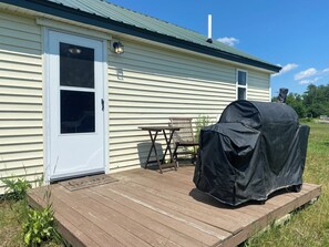 Terrace/patio - No bookings after 8/15/2024. Property sold. VRBO Thank you. (Searsmont)