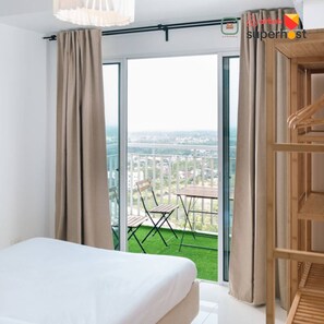 2 室のベッドルーム、アイロン / アイロン台、WiFi、ベッドシーツ