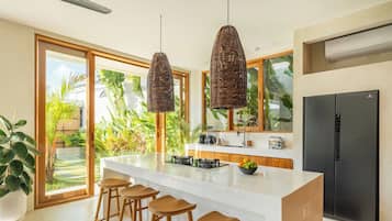 Villa, 2 Bedrooms | Private kitchen | Fridge, stovetop, coffee/tea maker, electric kettle