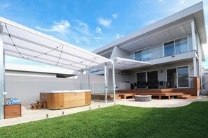 Terrace/patio - Oceanview Escape - Luxury New Beachfront Haven w/Hot Tub! (Surf Beach)