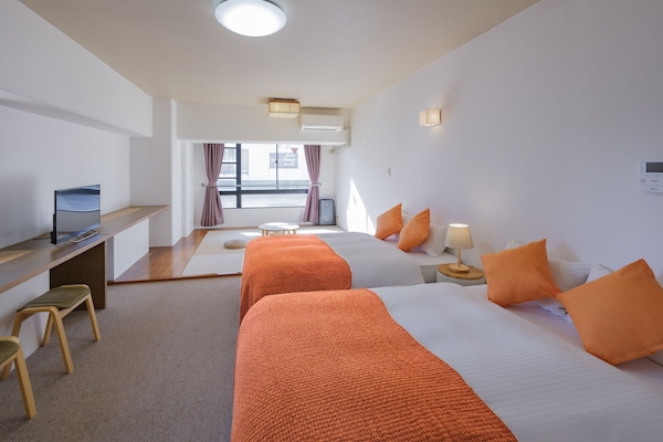 Deluxe Room, Tatami (2Semi-Double Beds and 2Single Futon) Non-Smoking - Cleaning Fee Extra | WiFi (free), bed sheets