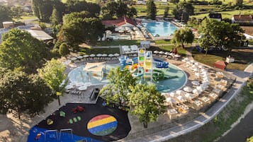 3 indoor pools, seasonal outdoor pool