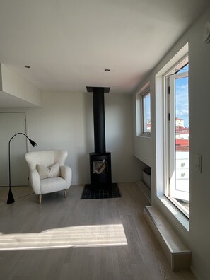 Interior - A top floor duplex with city views and chimney  (Västra Götalands län)