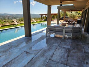 A heated pool