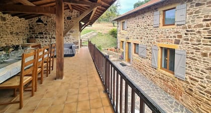 Charmant gßte avec terrasse et animaux acceptés à Belmont-de-la-Loire