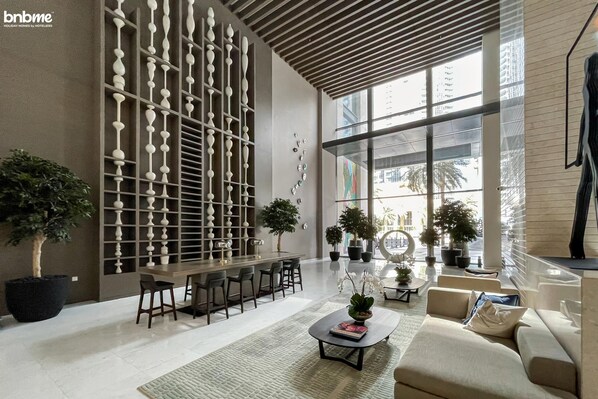 Lobby sitting area - bnbme | Boulevard Heights | 2 BDR (Dubai)