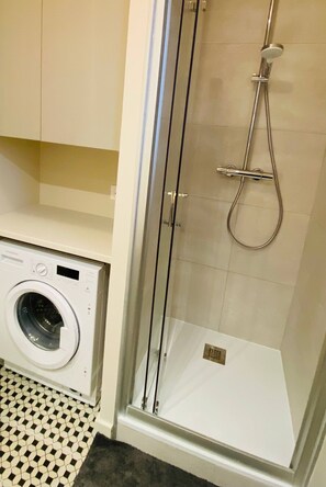 Shower, hair dryer
