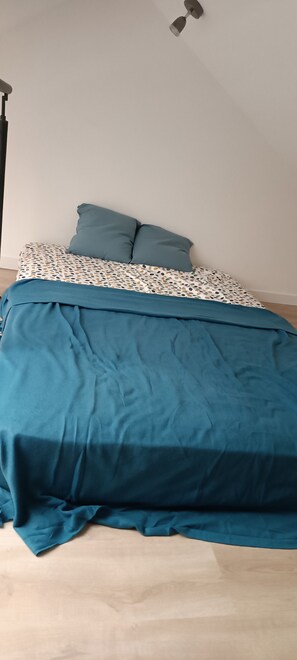 2 dormitoris, planxa i posts de planxar i roba de llit