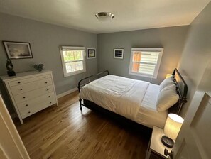 2 bedrooms, desk, iron/ironing board, travel cot
