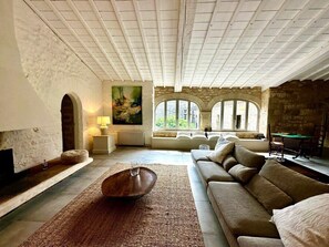 Télévision, cheminée, jeux vidéo, lecteur de DVD