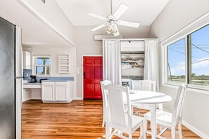 Dining - Inviting 2-story home near beach with deck, patio, W/D, board games, AC (Galveston)