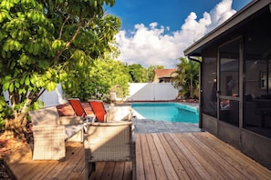 Outdoor pool, a heated pool