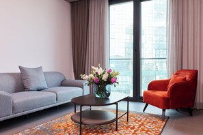 Suite, 1 Bedroom | Living area | 55-inch flat-screen TV with satellite channels - Bomonti Arjaan By Rotana (Istanbul)