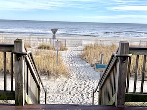 On the beach, beach towels