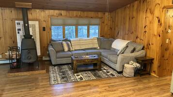 TV connectée, cheminée, jeux vidéo, livres