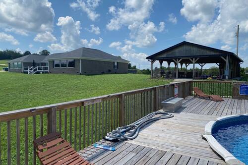Outdoor banquet area