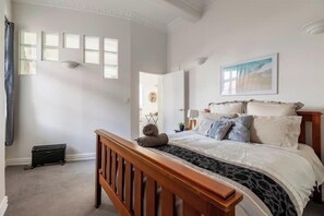 1 bedroom, desk, iron/ironing board, travel cot