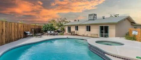 Outdoor pool, a heated pool