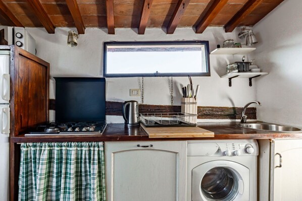 Microwave, stovetop, dishwasher, toaster