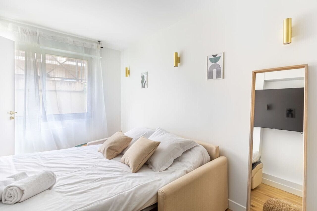 1 chambre, lit parapluie, Wi-Fi, draps fournis