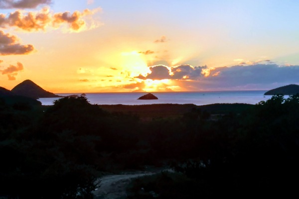 View of sunset from the west balcony