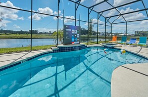 A heated pool - Luxury Bowling Alley Home, Orlando Mansion 6224 (Orlando)