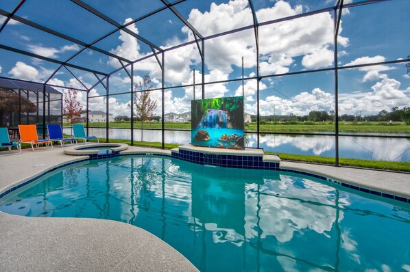 A heated pool