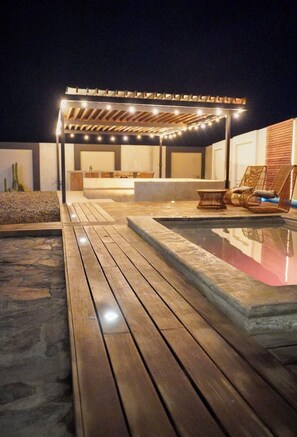 Terrace/patio - House of Gemini is a secluded property in the center of Valle de Guadalupe (Ensenada)