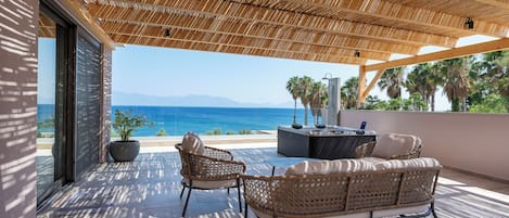 Grand Suite, 2 Bedrooms, Jetted Tub, Sea View | Balcony
