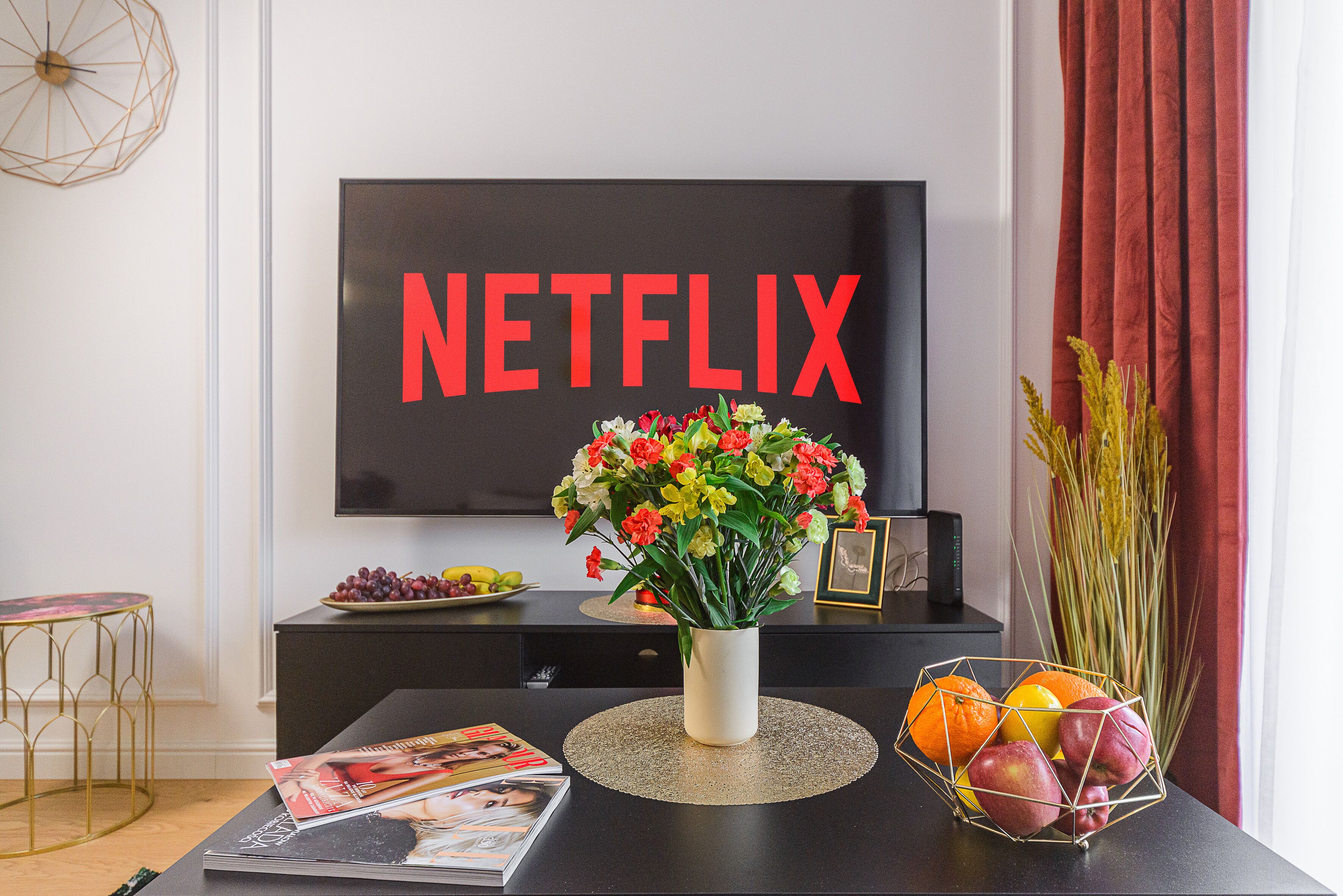 255-inch LCD TV with cable channels