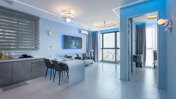 Luxury Apartment, 2 Bedrooms | Living area | Flat-screen TV