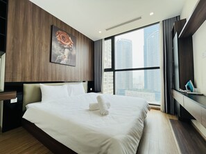 Apartamento de lujo, 1 habitación | Ropa de cama de alta calidad y escritorio