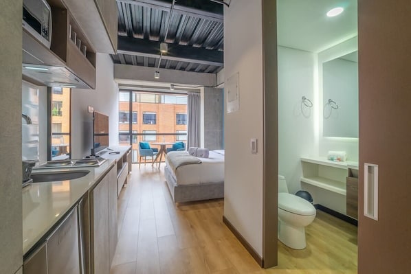 1 soveværelse, skrivebord, strygejern/strygebræt, Wi-Fi