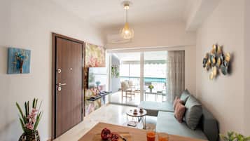 Boho Apartment | Living area | Smart TV