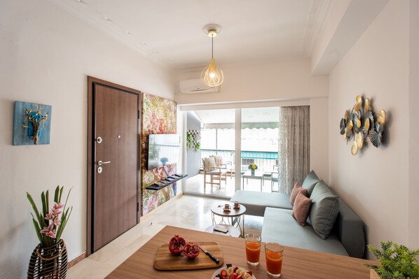 Boho Apartment | Living area | Smart TV - Blue Ark Boho Stay at Acropolis (Athens)