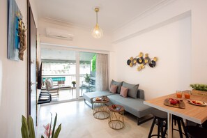 Boho Apartment | Living area | Smart TV - Blue Ark Boho Stay at Acropolis (Athens)