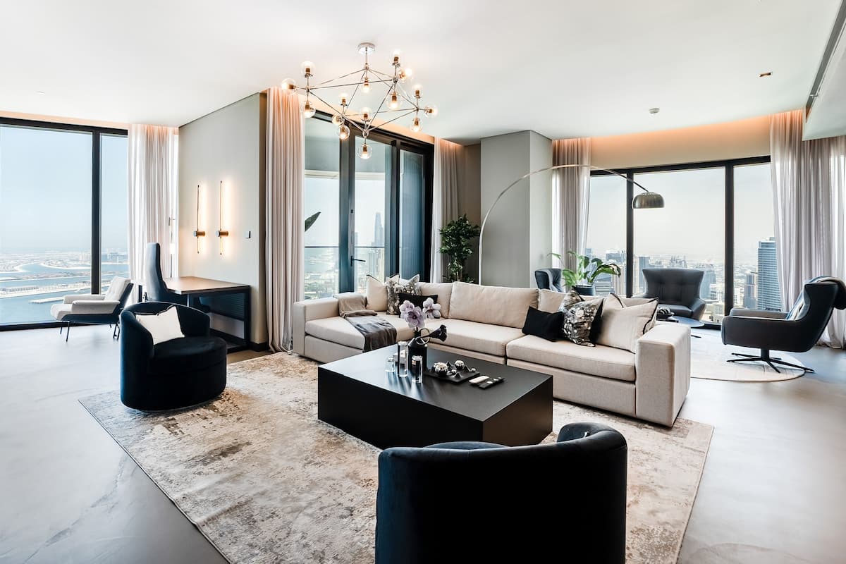 Appartement Signature, 3 chambres, vue mer | Coin séjour