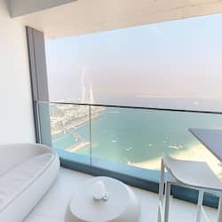 Luxury-Apartment, 2 Schlafzimmer, Meerblick | Terrasse/Patio