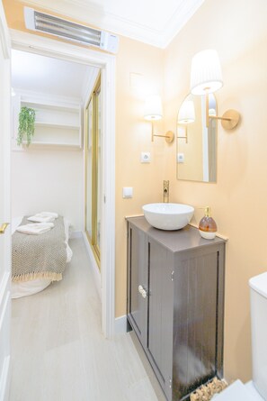Shower, hair dryer
