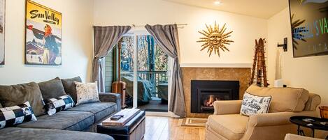 TV connectée, cheminée