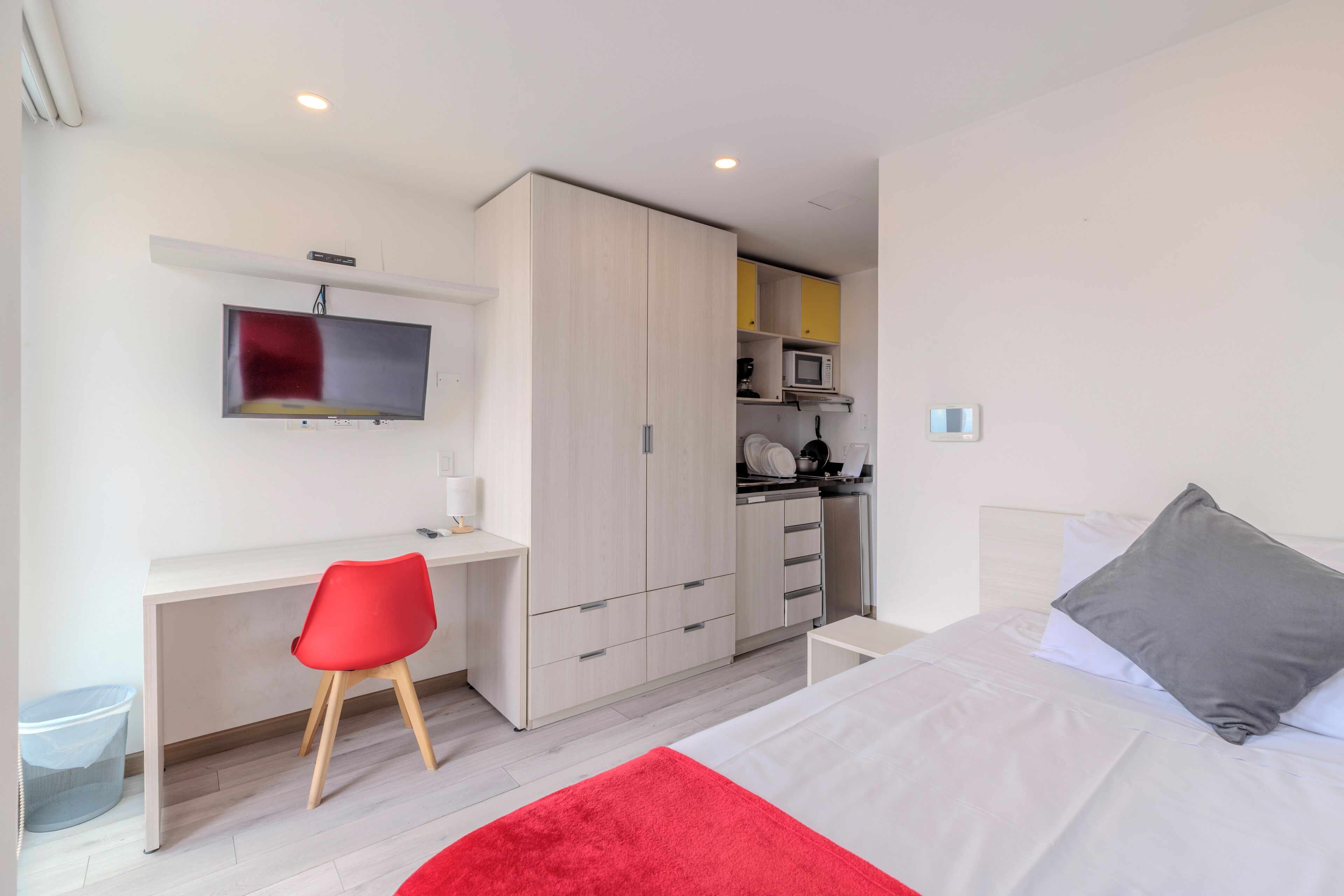 Suíte estúdio básica | 1 quarto, roupas de cama premium, edredons de pluma