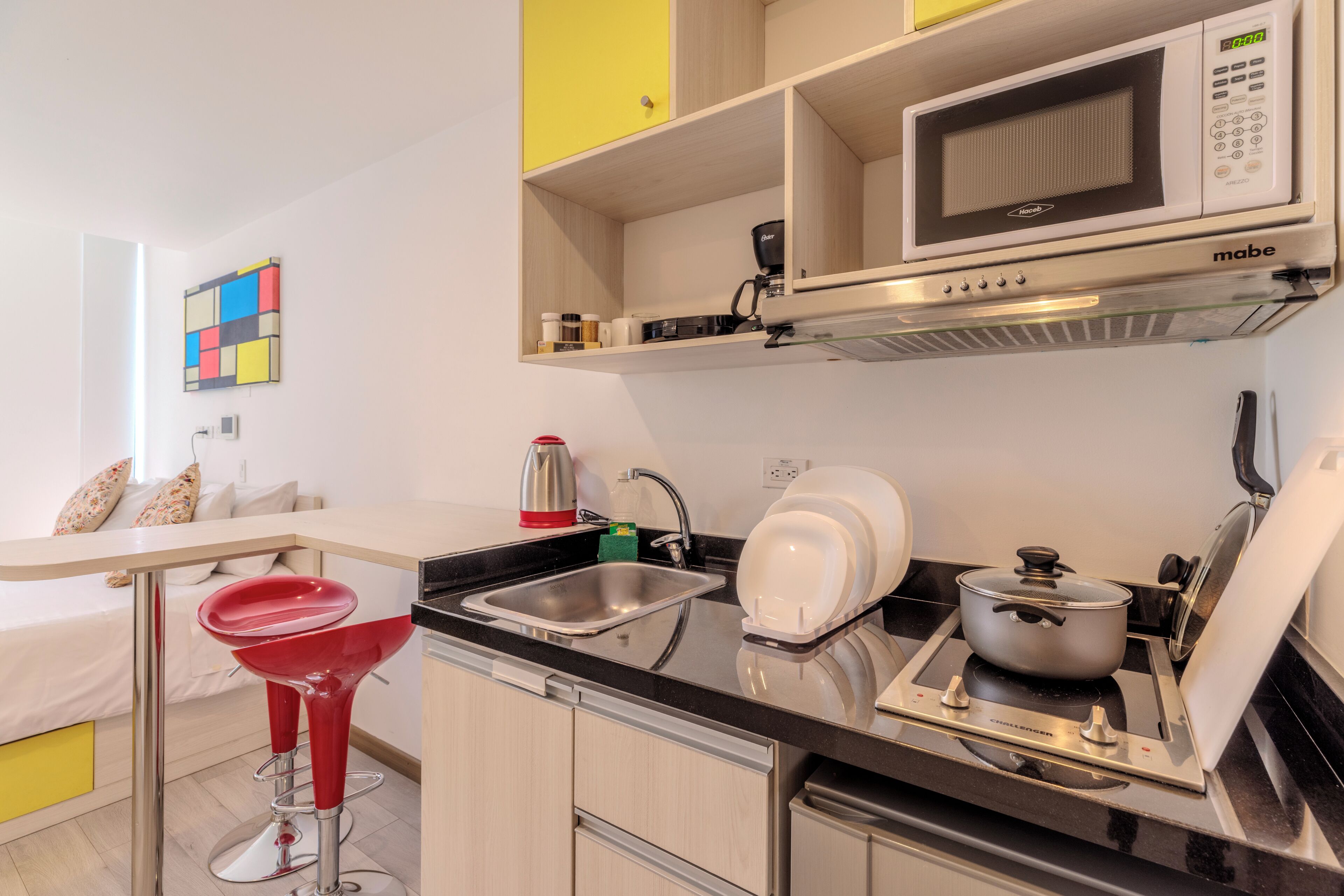 Suíte estúdio luxo | Cozinha privada
