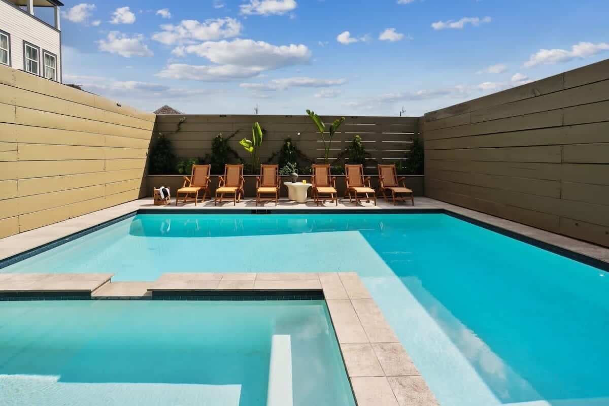 A heated pool