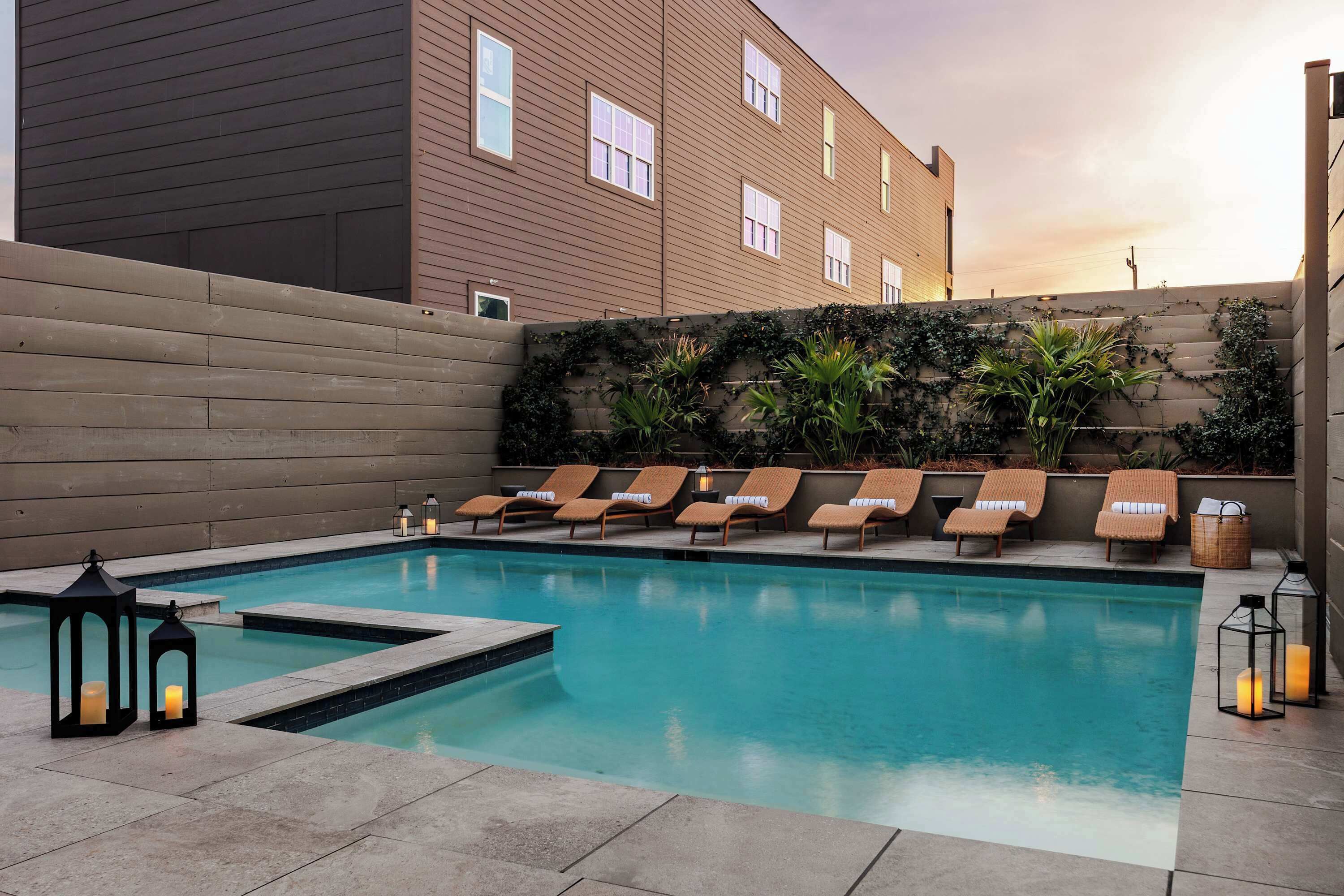 A heated pool