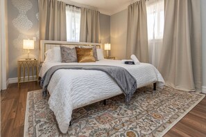 4 bedrooms, iron/ironing board, travel cot, WiFi